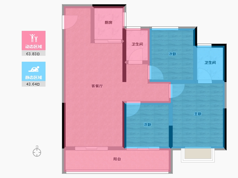 陕西省-西安市-招商央畔-96.01-户型库-动静分区