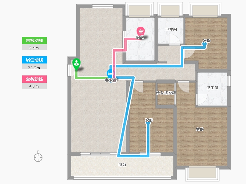 湖北省-武汉市-绿城金地凤起听澜-113.61-户型库-动静线