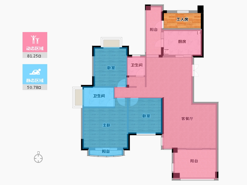 广东省-珠海市-海明湾-124.97-户型库-动静分区