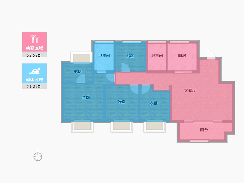 上海-上海市-保利玲玥公馆-93.25-户型库-动静分区