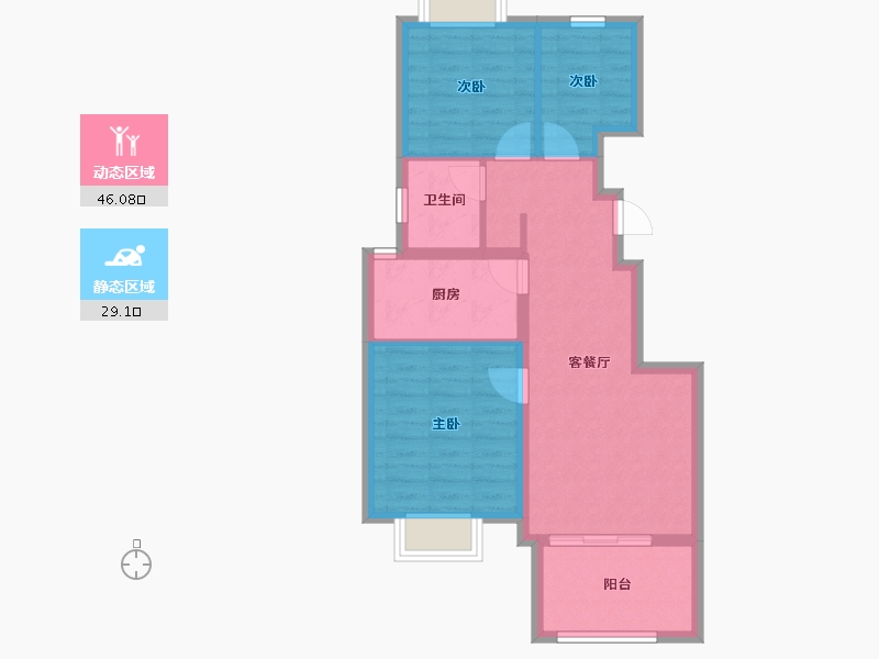 上海-上海市-天安象屿·西江悦-67.01-户型库-动静分区