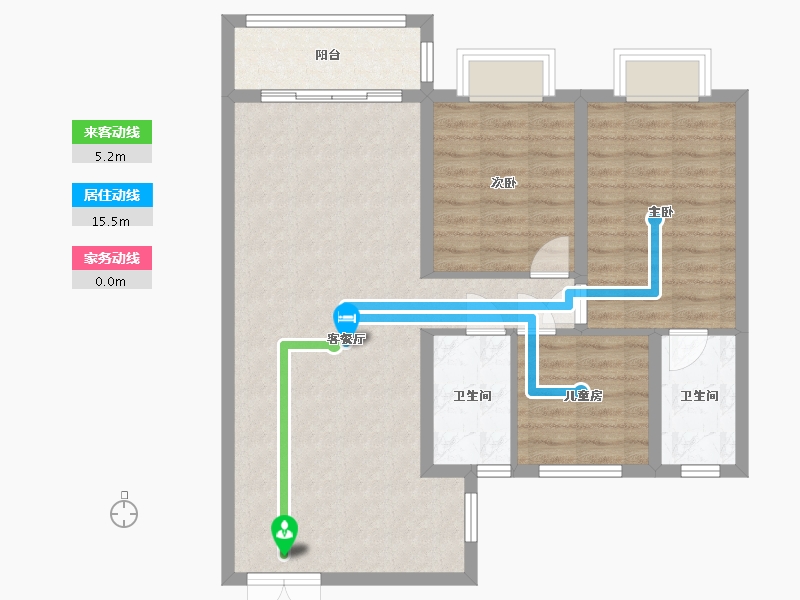 甘肃省-陇南市-康龙-87.00-户型库-动静线