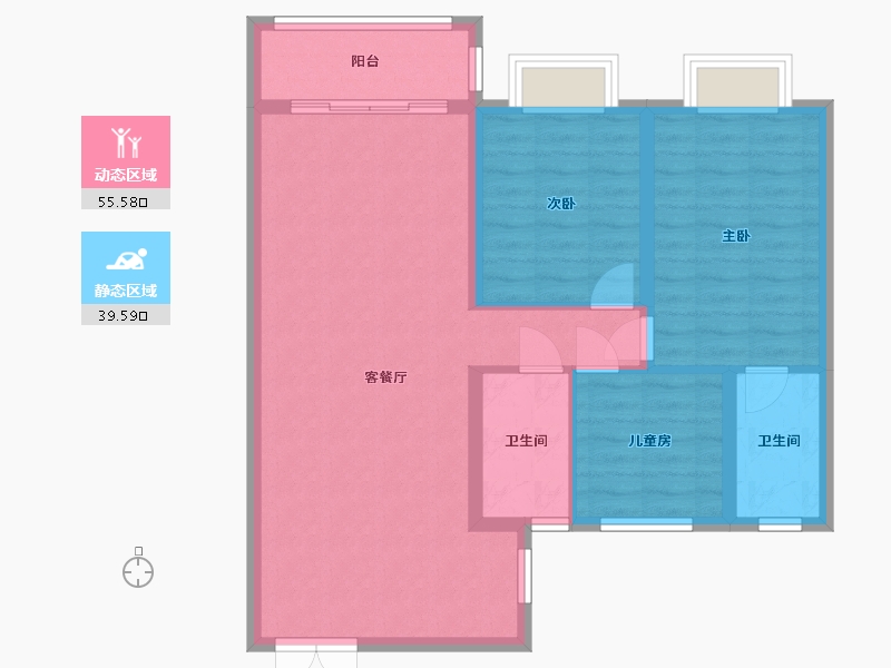 甘肃省-陇南市-康龙-87.00-户型库-动静分区