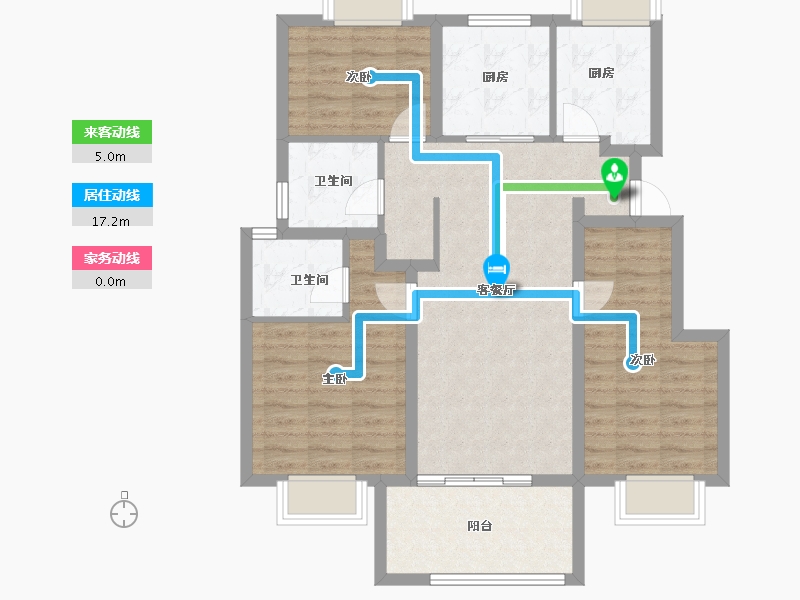 上海-上海市-天安象屿·西江悦-89.74-户型库-动静线