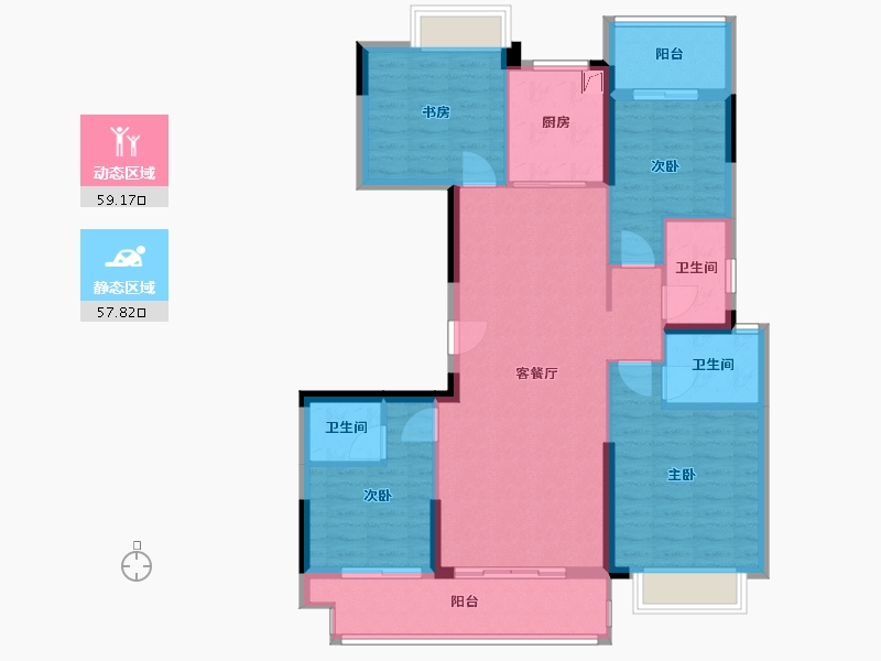 福建省-莆田市-铜锣湾万达广场-105.00-户型库-动静分区