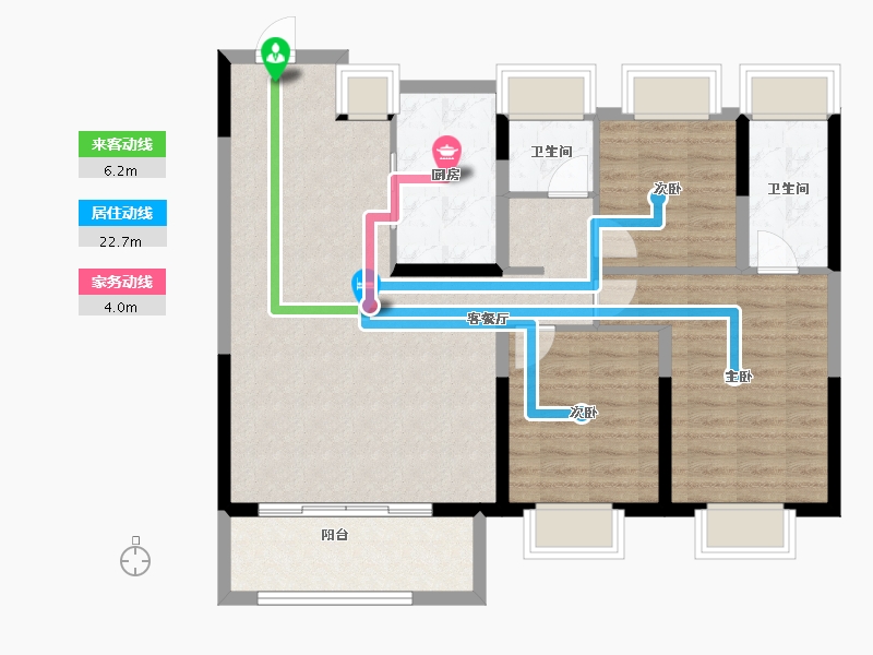 上海-上海市-保利·明明霞光-95.28-户型库-动静线