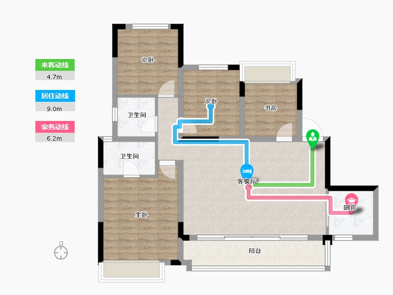 重庆-重庆市-中建御湖壹号-99.05-户型库-动静线