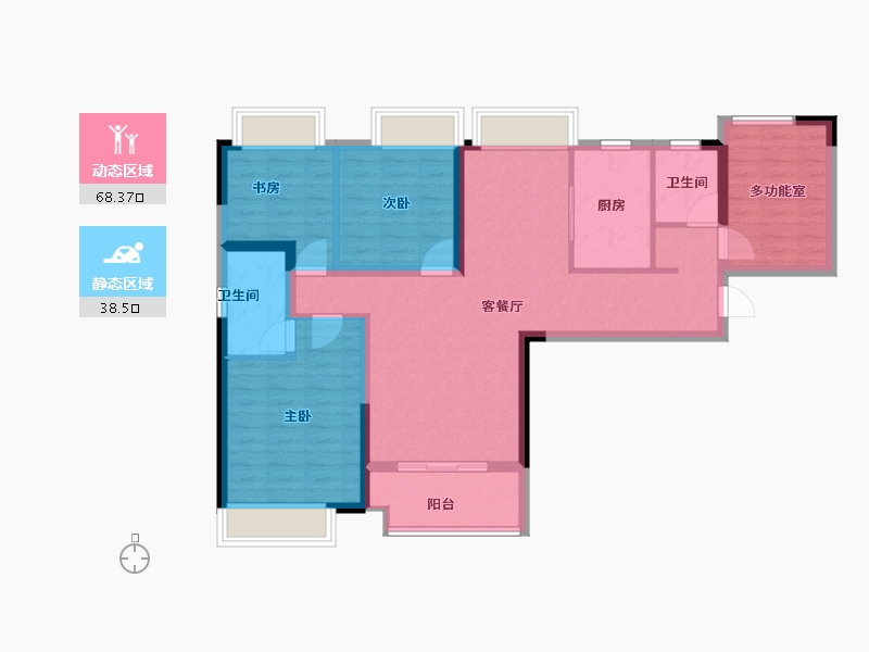 湖南省-长沙市-中交凤鸣九章-95.15-户型库-动静分区