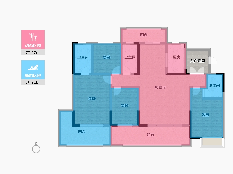 河南省-周口市-郸城建业云境-138.40-户型库-动静分区