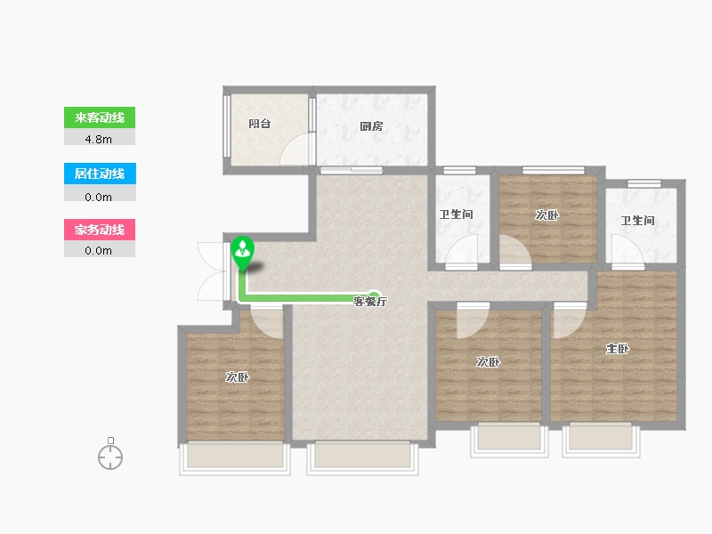 陕西省-西安市-中海云锦-114.40-户型库-动静线