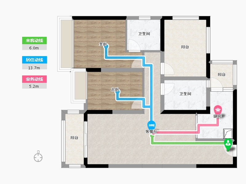 广西壮族自治区-来宾市-云星钱隆世家-85.00-户型库-动静线