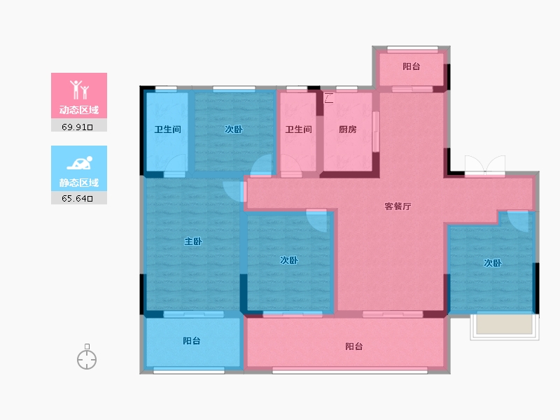 河南省-周口市-郸城建业云境-119.19-户型库-动静分区