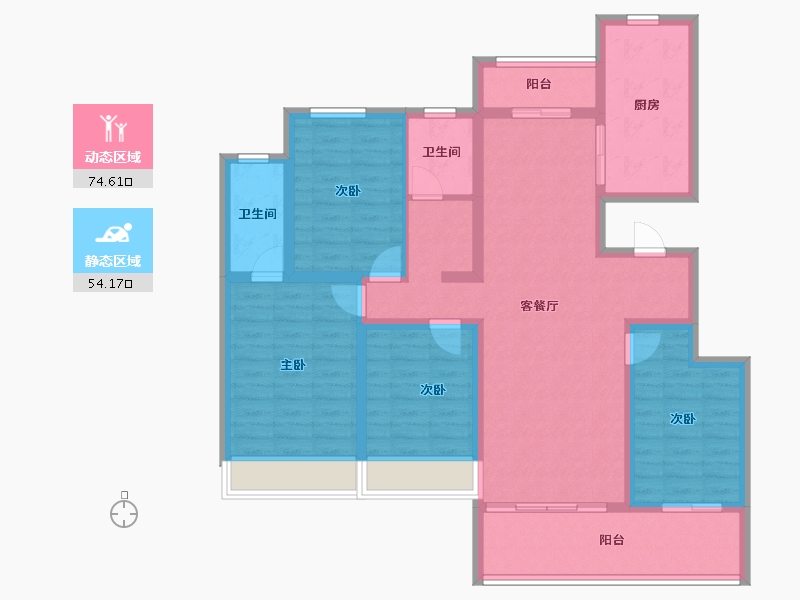 河南省-周口市-淮阳建业熙望-114.40-户型库-动静分区