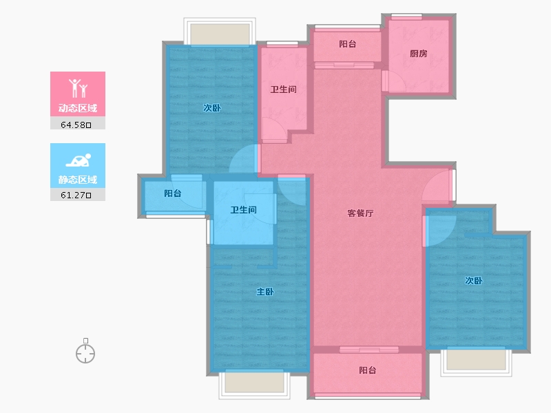 上海-上海市-东源名都-54.28-户型库-动静分区