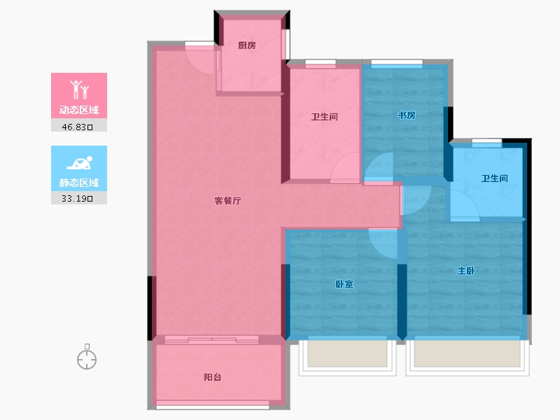 浙江省-杭州市-明煦源赋里-71.20-户型库-动静分区