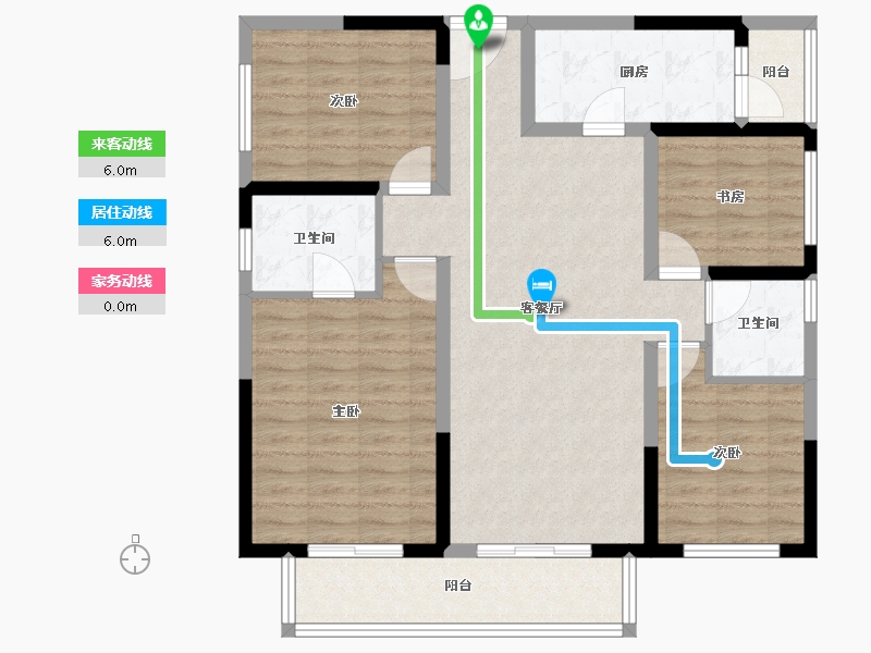 重庆-重庆市-中建御湖壹号-101.56-户型库-动静线