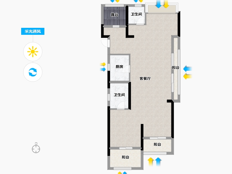 浙江省-杭州市-明煦源赋里-92.00-户型库-采光通风