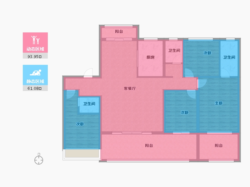 河南省-周口市-淮阳正商珑湖宽境-140.01-户型库-动静分区