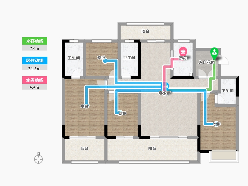 河南省-周口市-郸城建业云境-135.20-户型库-动静线