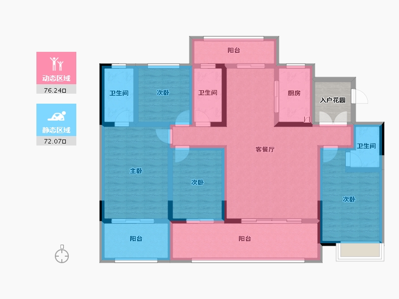 河南省-周口市-郸城建业云境-135.20-户型库-动静分区