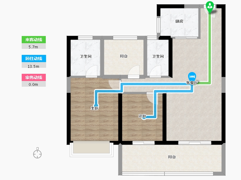 广东省-韶关市-碧桂园太阳城-88.66-户型库-动静线