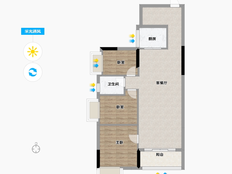 广东省-中山市-港穗如愿居-75.20-户型库-采光通风