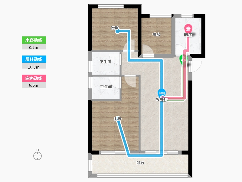 福建省-泉州市-南益·清源春晓-80.00-户型库-动静线