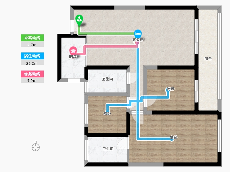 陕西省-咸阳市-绿城·春江花月-92.00-户型库-动静线