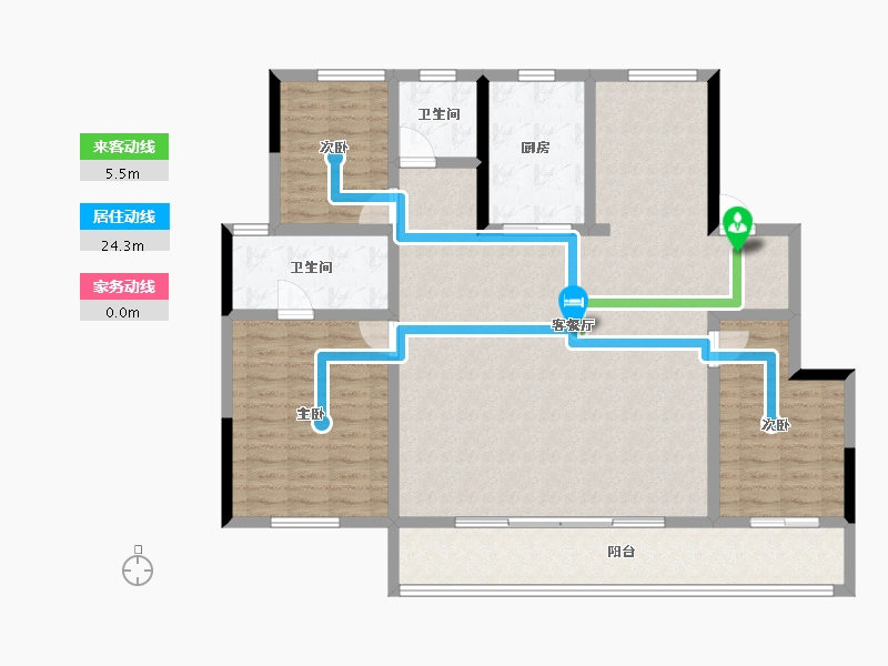 陕西省-西安市-招商央畔-133.60-户型库-动静线