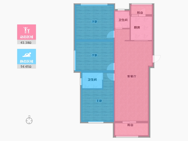 上海-上海市-复地富顿街区-108.00-户型库-动静分区