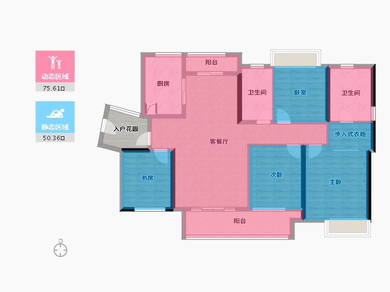 广东省-佛山市-绿城桂语兰庭-116.19-户型库-动静分区