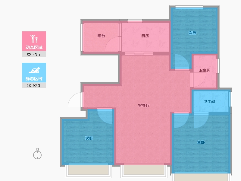 陕西省-西安市-中海云锦-101.60-户型库-动静分区