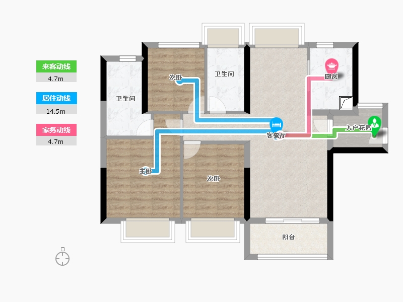 广东省-佛山市-绿城桂语兰庭-80.00-户型库-动静线