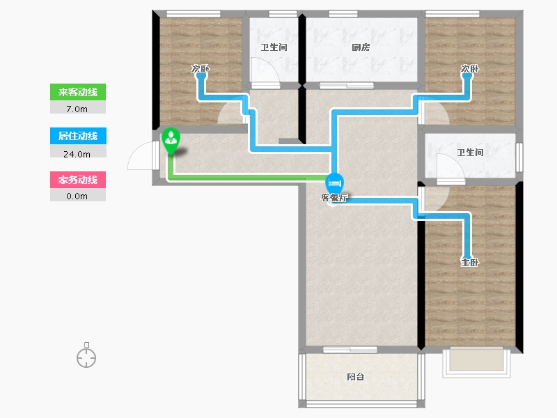 陕西省-西安市-奥园誉府-105.60-户型库-动静线