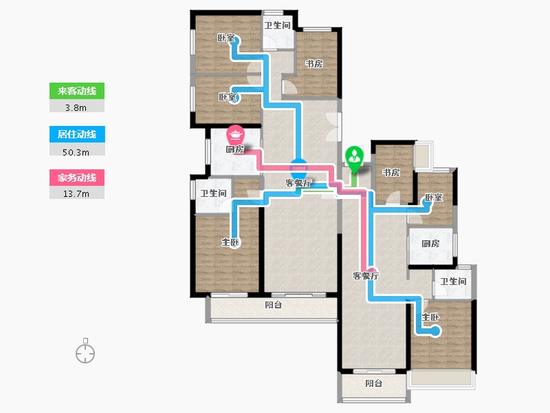 河南省-郑州市-美盛教育港湾-187.19-户型库-动静线