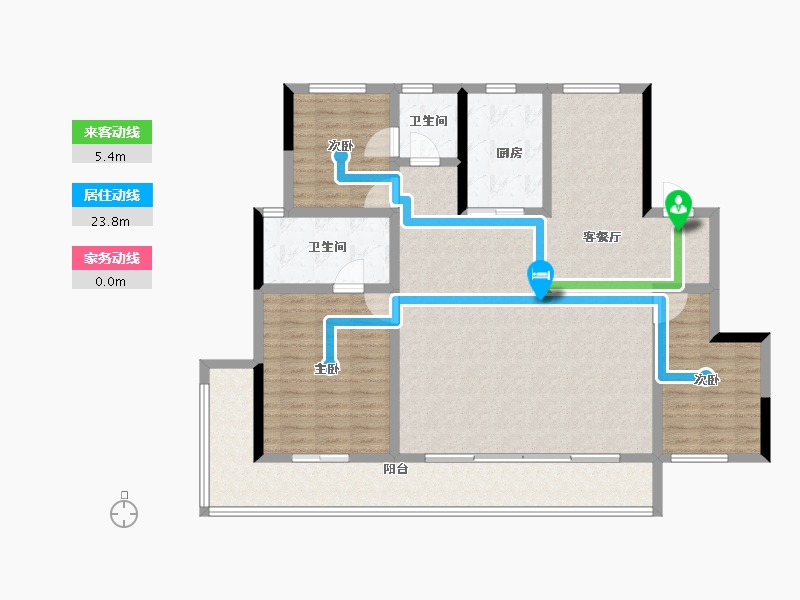 陕西省-西安市-招商央畔-132.00-户型库-动静线