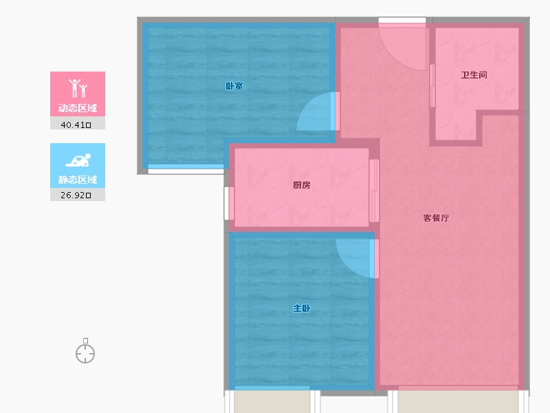 北京-北京市-橡树湾-60.00-户型库-动静分区