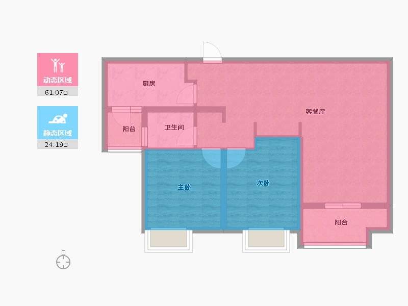 上海-上海市-复地富顿街区-76.00-户型库-动静分区