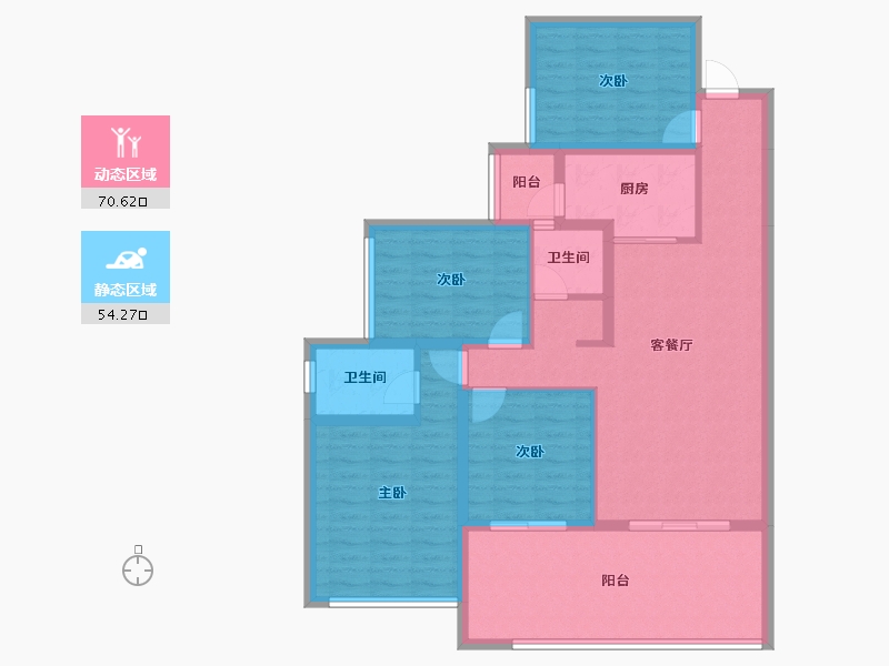 贵州省-六盘水市-城投·凤凰院景-111.88-户型库-动静分区