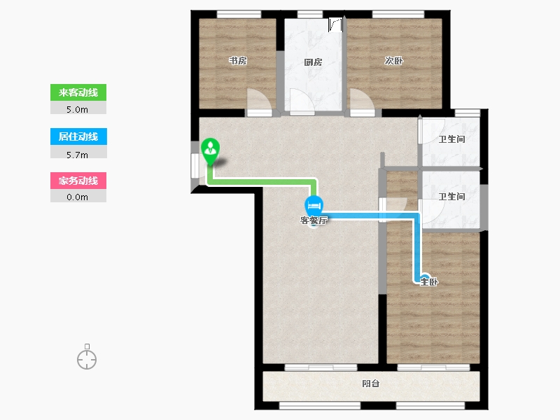 甘肃省-兰州市-金城御景园-97.09-户型库-动静线