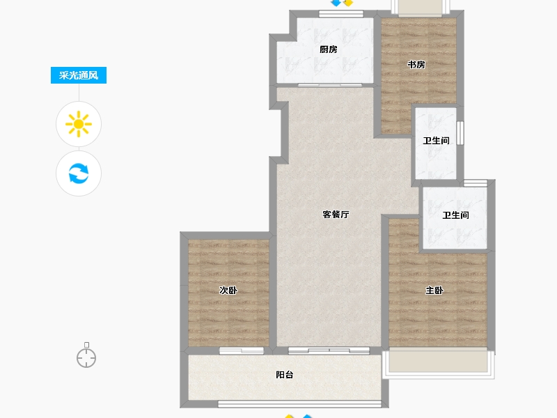 安徽省-黄山市-祁门茗苑-90.02-户型库-采光通风