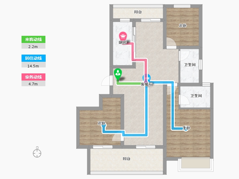 河南省-周口市-康桥悦溪棠-88.00-户型库-动静线