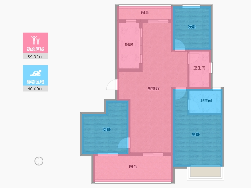 河南省-周口市-康桥悦溪棠-88.00-户型库-动静分区