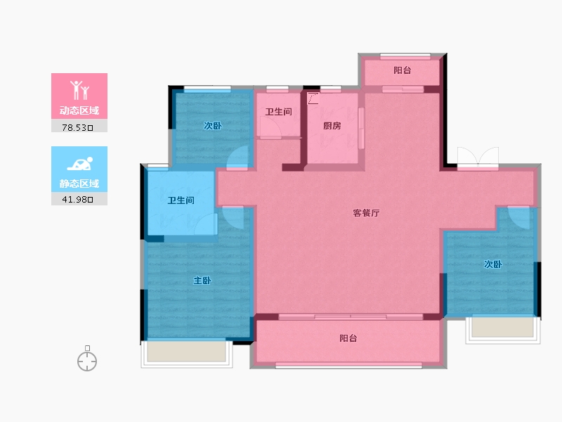 河南省-周口市-郸城建业桂园-108.01-户型库-动静分区