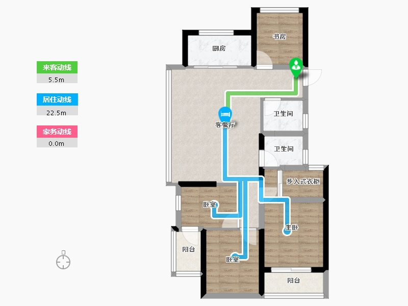 浙江省-杭州市-滨湖天地-76.51-户型库-动静线