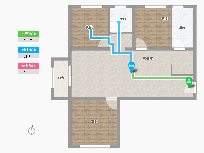 天津-天津市-金隅金玉府-84.00-户型库-动静线