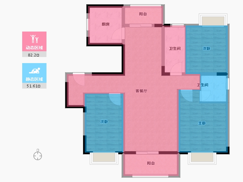 上海-上海市-长风瑞仕璟庭-120.01-户型库-动静分区