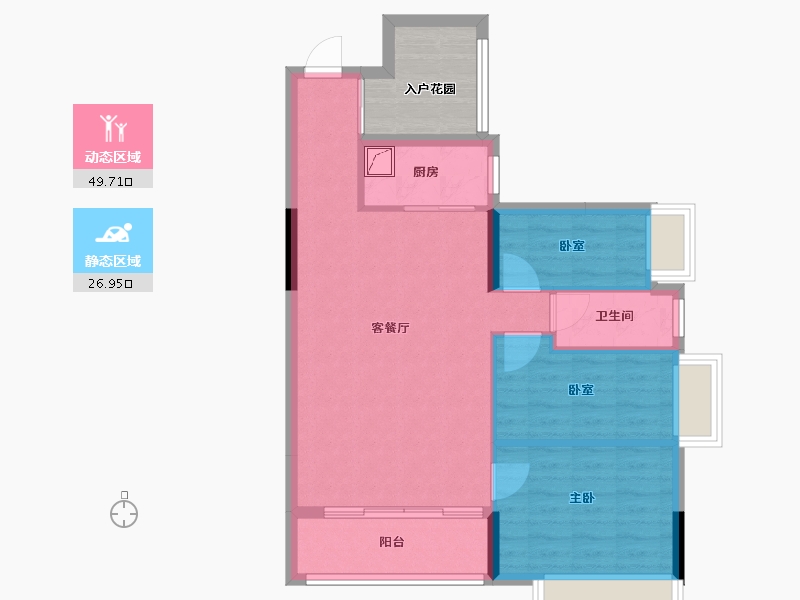 广东省-中山市-港穗如愿居-74.40-户型库-动静分区