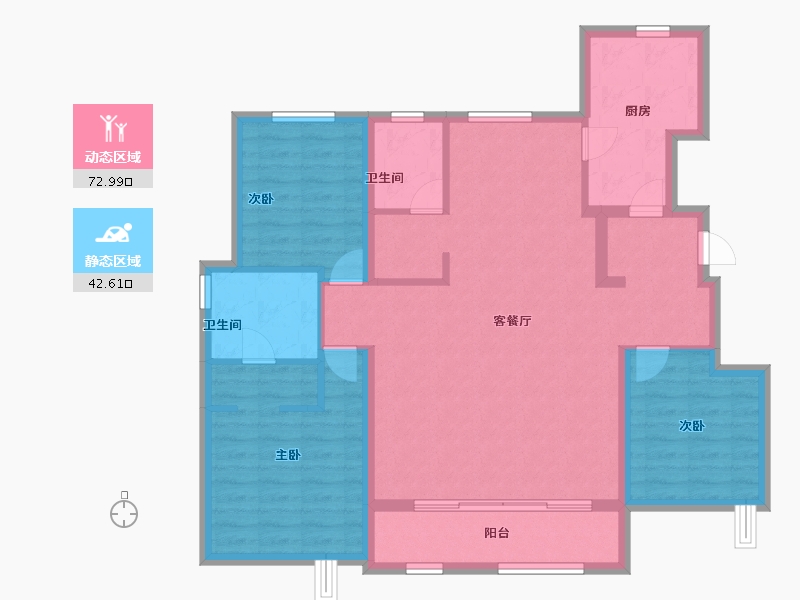 天津-天津市-保利天汇-104.00-户型库-动静分区