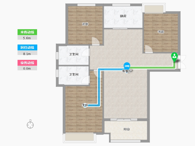 河南省-信阳市-信合阳光城-125.00-户型库-动静线